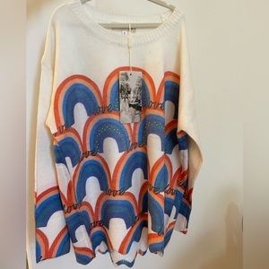 Hannah Banana Rainbow Sweater